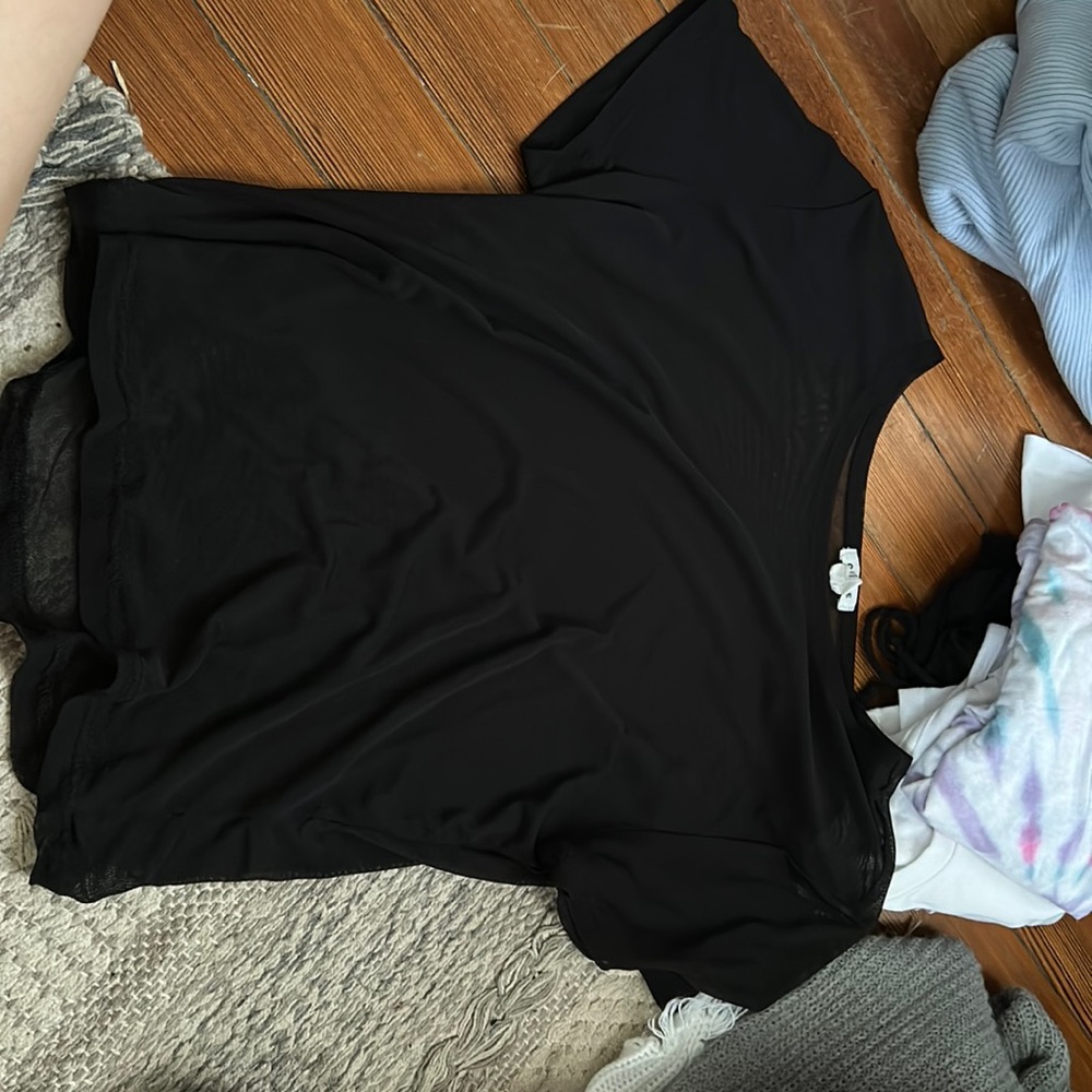 Black Mesh Shirt
